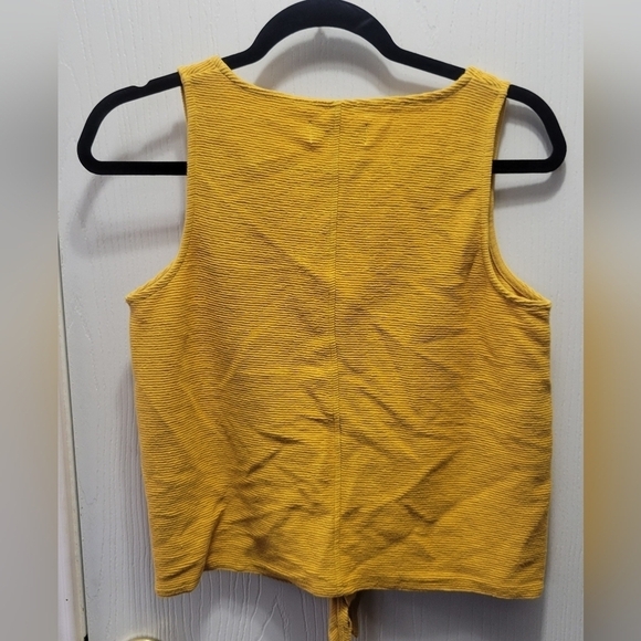 Madewell Texture & Thread Button-Front Tie Tank Top Small NWOT 100% cotton - Picture 3 of 6